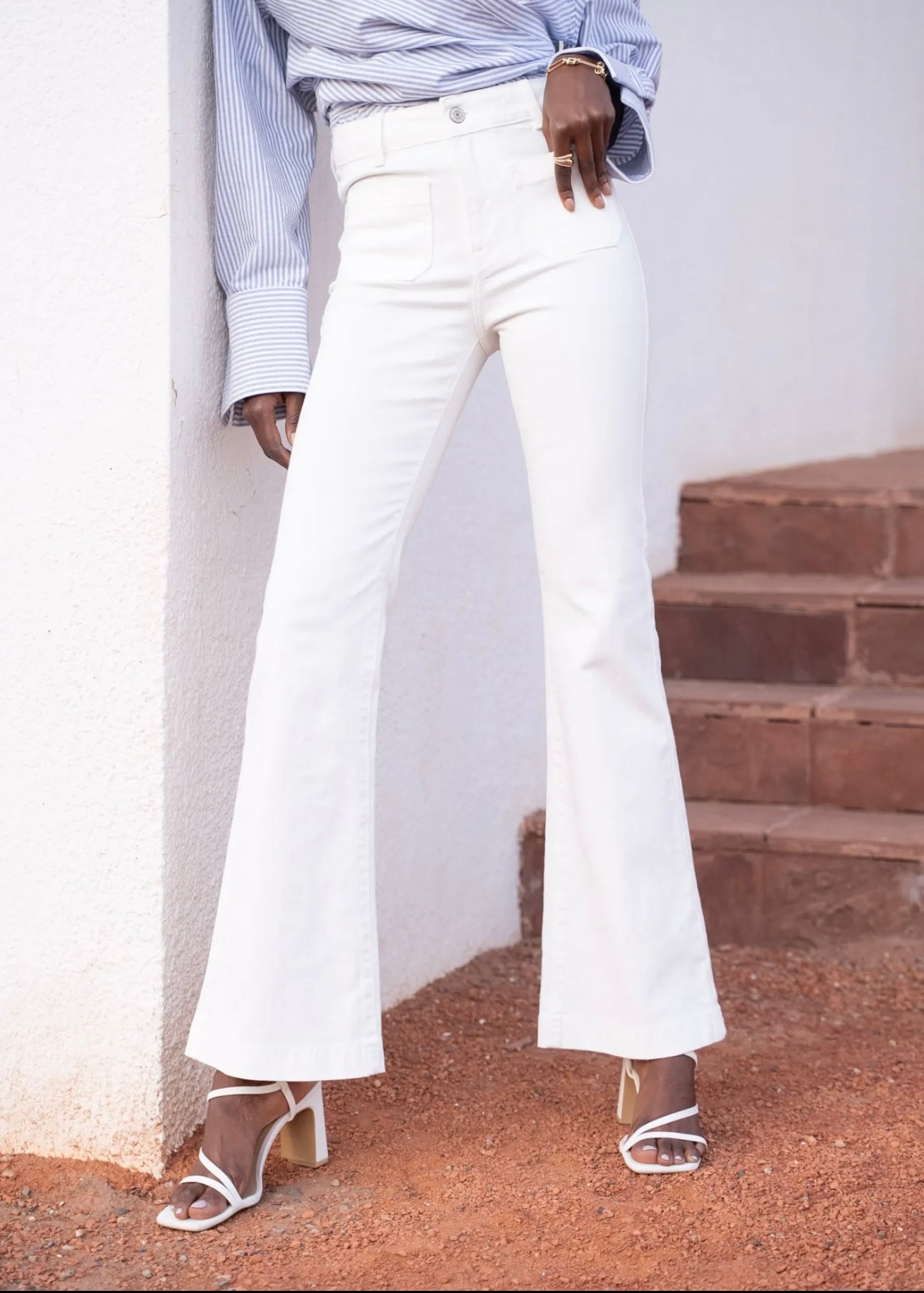 Jeans l Francine l Blanc