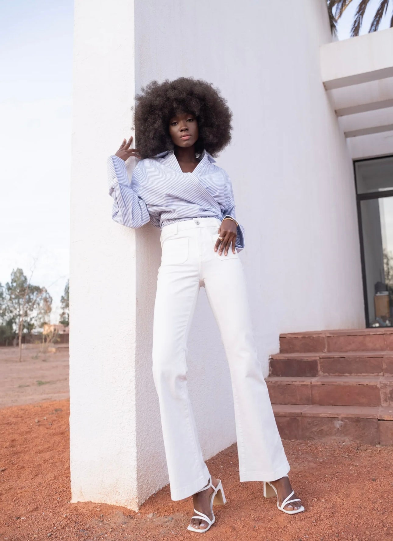 Jeans l Francine l Blanc