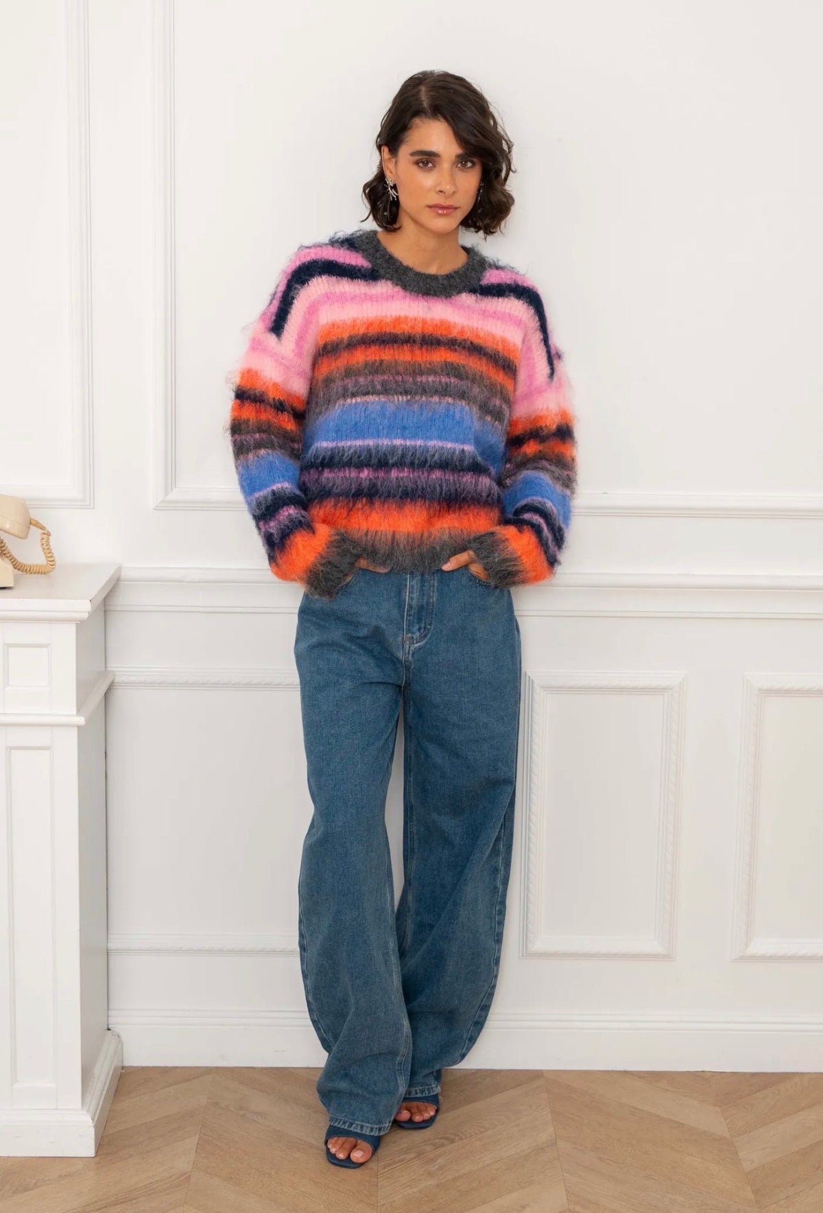 🌈 Fluffy Striped Knit – Wol & Kasjmier 💕