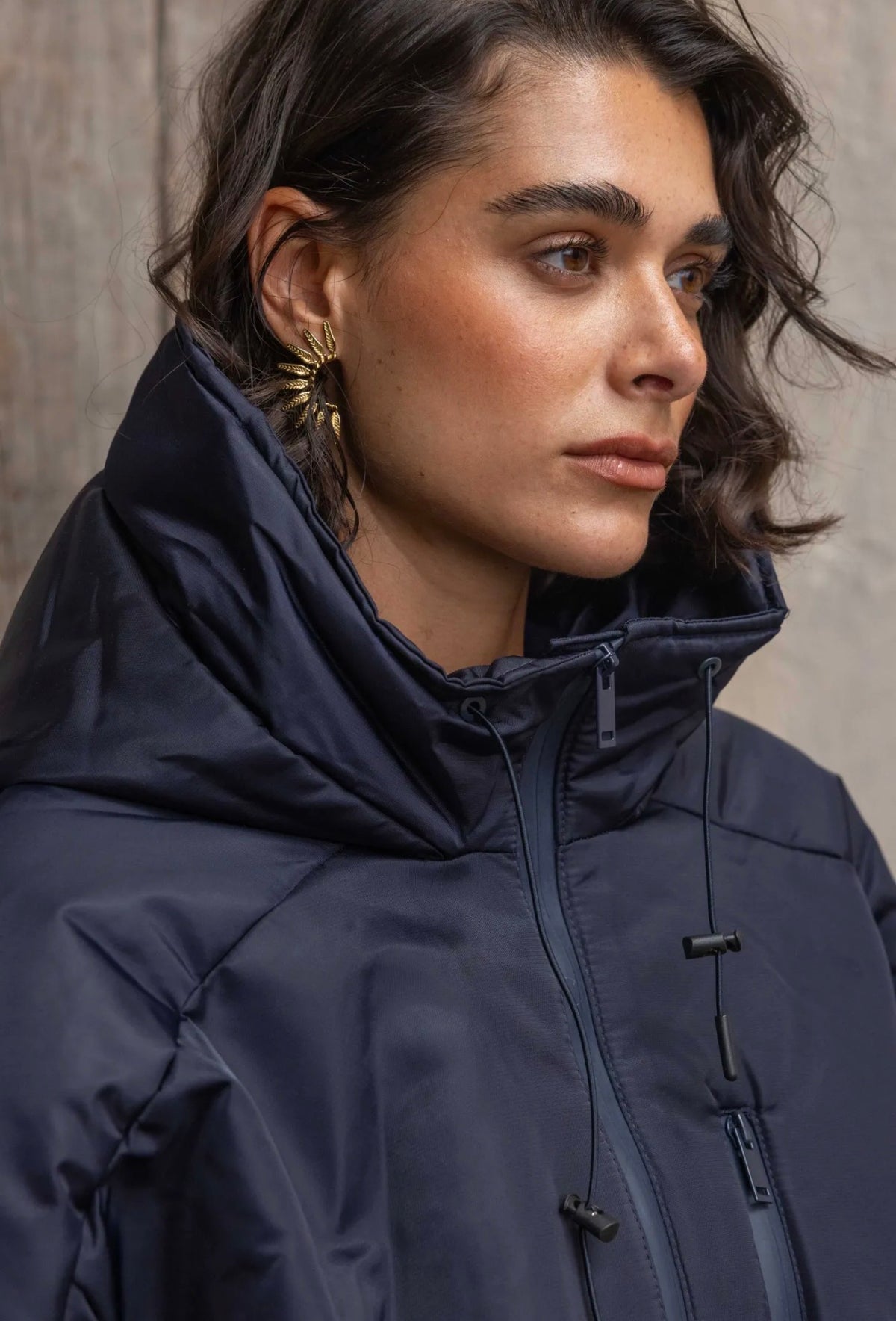 Trendy Puffer Jacket – Navy & Chocolate 🤎💙 (enkel nog in T2)