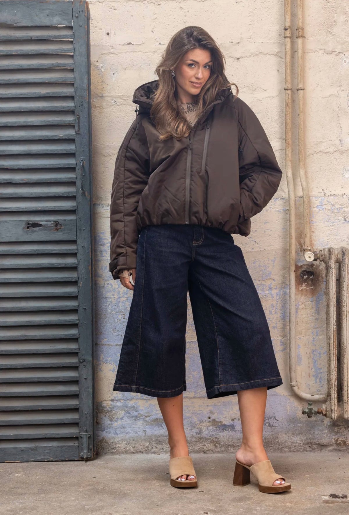 Trendy Puffer Jacket – Navy & Chocolate 🤎💙 (enkel nog in T2)