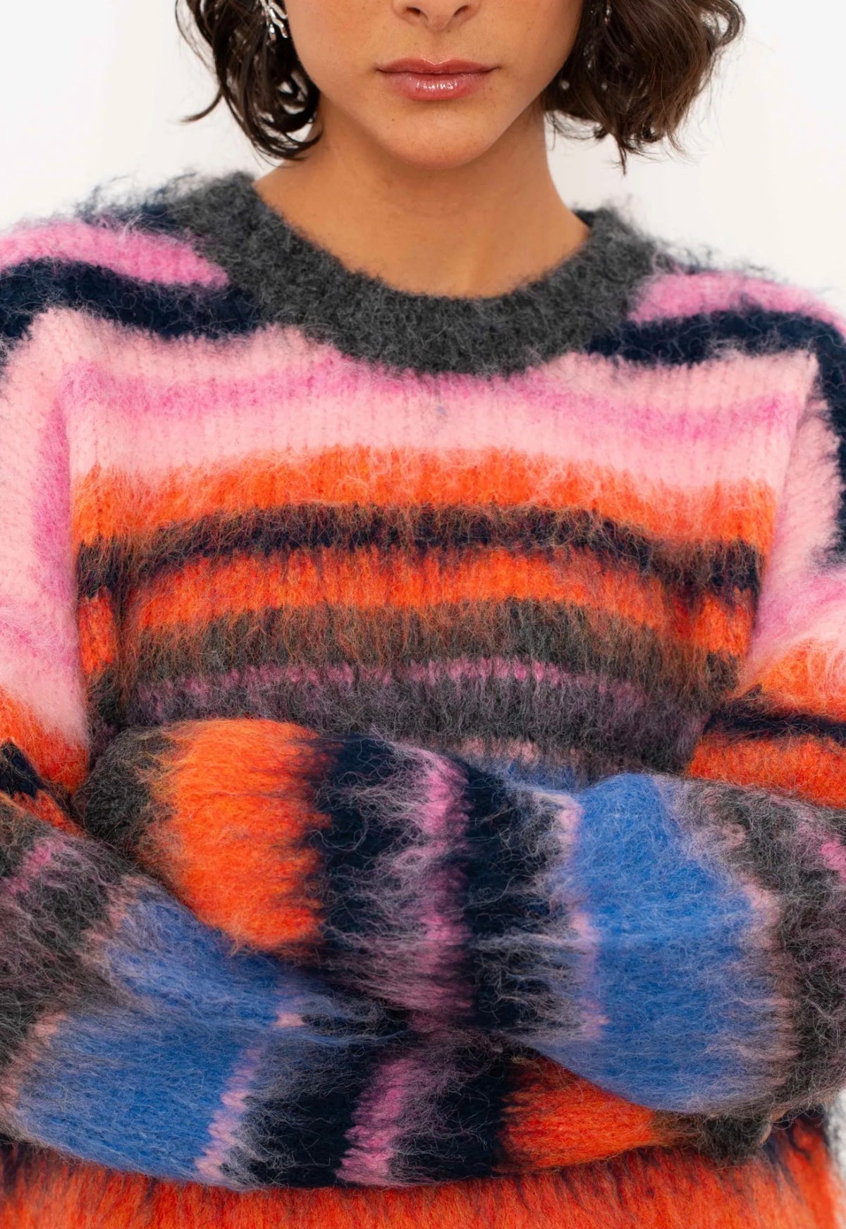 🌈 Fluffy Striped Knit – Wol & Kasjmier 💕